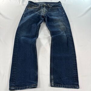 Vintage 2003 Levi’s 505 Jeans Mens Tag 32X32 Dark Aged Denim Distressed